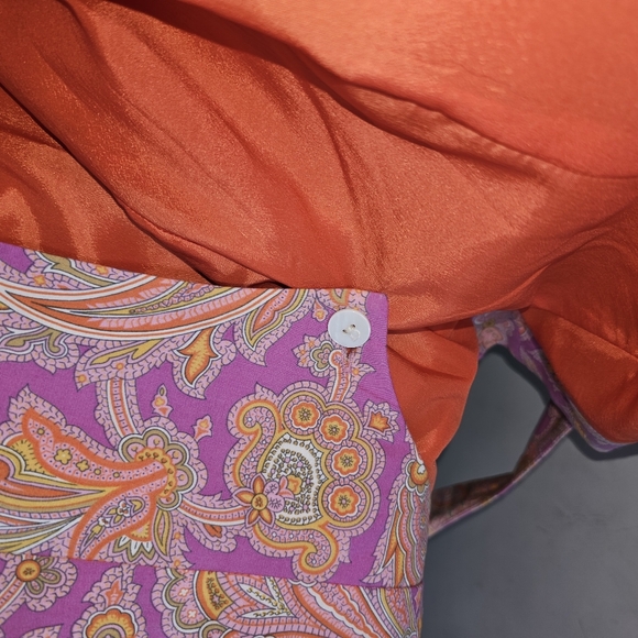 Harold's, Women's Size 2, Paisley Pink and Orange Halter Dress - Picture 10 of 11